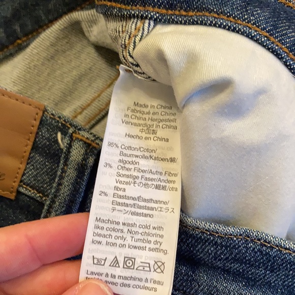 EUC Women’s Madewell 10” High Rose Skinny Denim Jeans Sz 26 - Picture 5 of 10